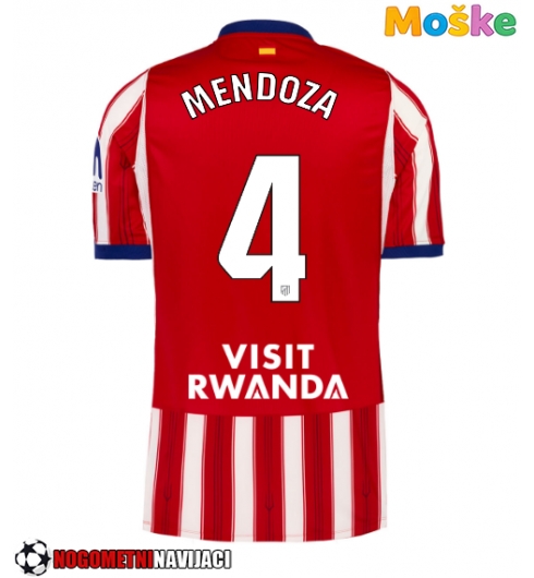 Moške Nogometnih dresov Atletico Madrid Rodrigo Mendoza #4 Domači 2026-27 Kratki rokavi Moške Nogometnih dresov Atletico Madrid Rodrigo Mendoza #4 Domači 2026-27 Kratki rokavi
